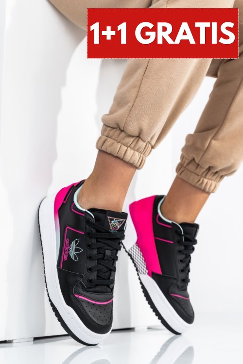 Adidas forum bold, pantofi sport black pink