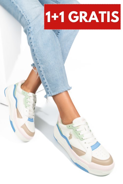 U.s. polo assn, pantofi sport beyge orange judy