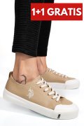 U.S. POLO ASSN, TENISI BEIGE ILLY-5FX