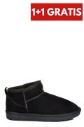GHETE DAMA IMBLANITE PIELE NATURALA INTOARSA NEGRE 1S771200