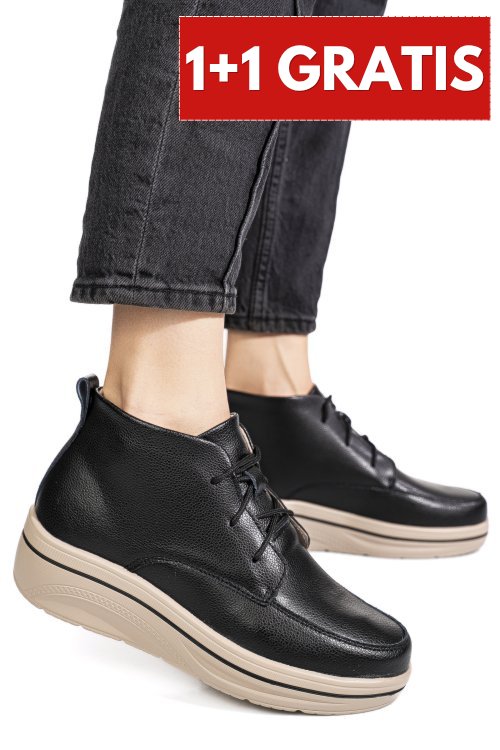 Ghete negre piele naturala 0sp583