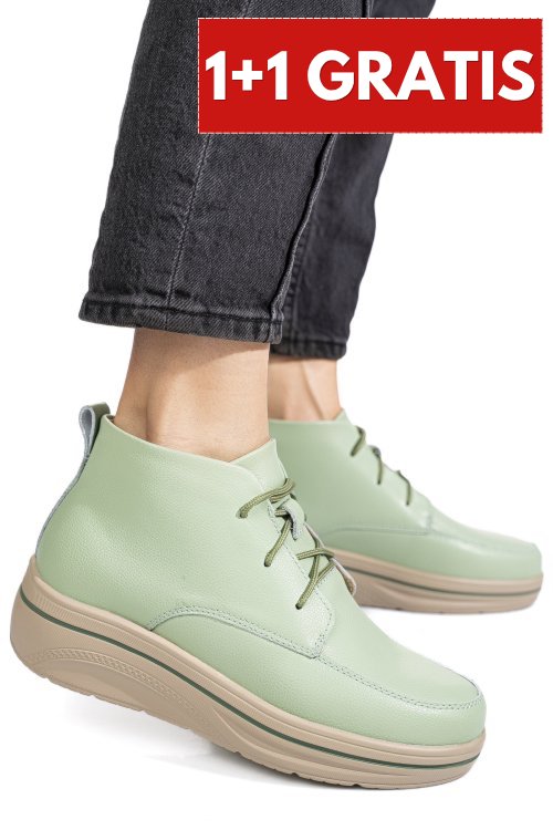 Ghete olive piele naturala 0sp583