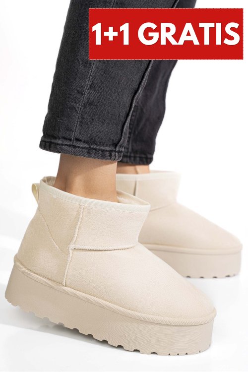Cizme beige suede lspls102