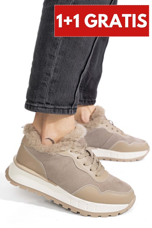 Pantofi sport khaki piele naturala fsp001-867