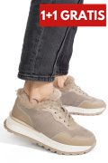 PANTOFI SPORT KHAKI PIELE NATURALA FSP001-867