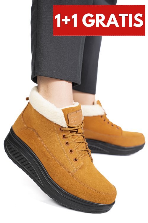 Ghete light brown piele naturala intoarsa asp603-1