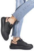 PANTOFI SPORT BLACK PINK PIELE NATURALA 8SP808