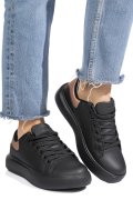 PANTOFI SPORT BLACK PINK PIELE NATURALA 8SP808