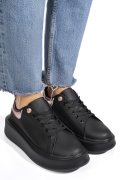 PANTOFI SPORT BLACK PINK PIELE NATURALA  8SP809