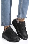 PANTOFI SPORT BLACK PINK PIELE NATURALA  8SP809