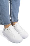 PANTOFI SPORT WHITE SILVER PIELE NATURALA 8SP808