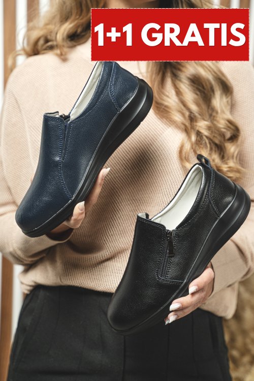 Mocasini black piele naturala 8sp811