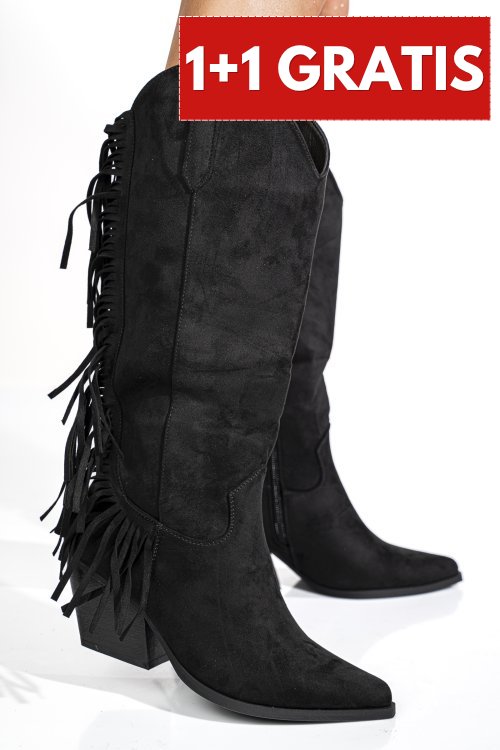 Cizme black suede mspl525