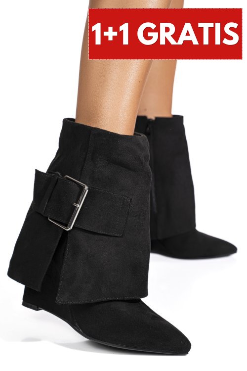 Cizme black suede 7sp02js