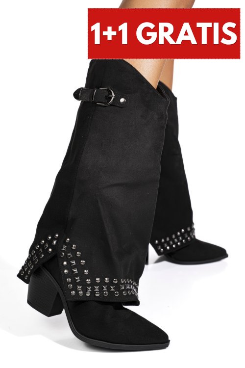 Cizme black suede dsp8260
