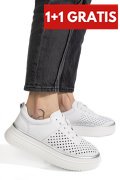 PANTOFI SPORT ALBI PIELE NATURALA TSP5911