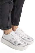 PANTOFI SPORT ALBI PIELE NATURALA TSP5911