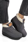 GHETE GREY PIELE NATURALA INTOARSA ASP603-1
