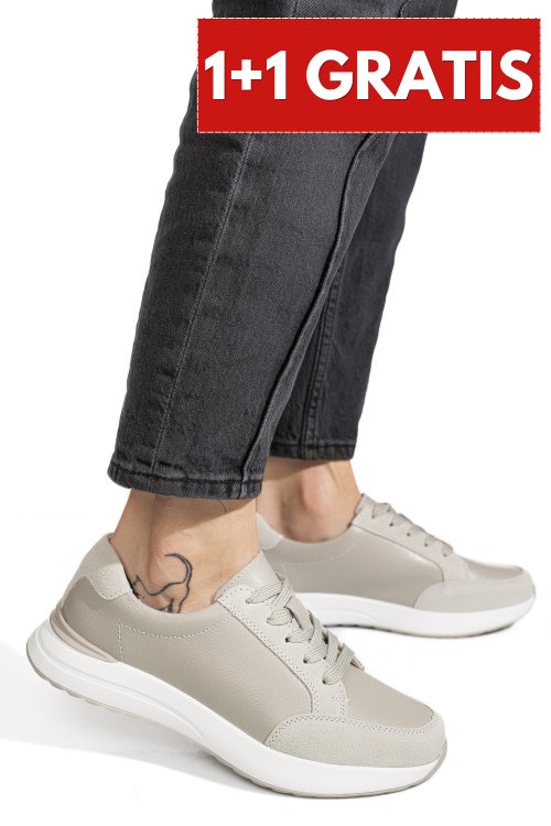 Pantofi sport gri piele naturala tsp2805