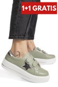 PANTOFI SPORT OLIVE PIELE NATURALA TPC8078