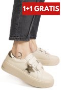 PANTOFI SPORT BEJ PIELE NATURALA TPC8078