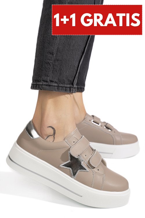 Pantofi sport roz piele naturala tpc8078