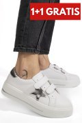 PANTOFI SPORT ALBI PIELE NATURALA TPC8078