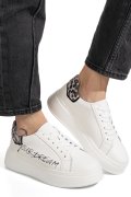 PANTOFI SPORT ALBI PIELE NATURALA FPC001832