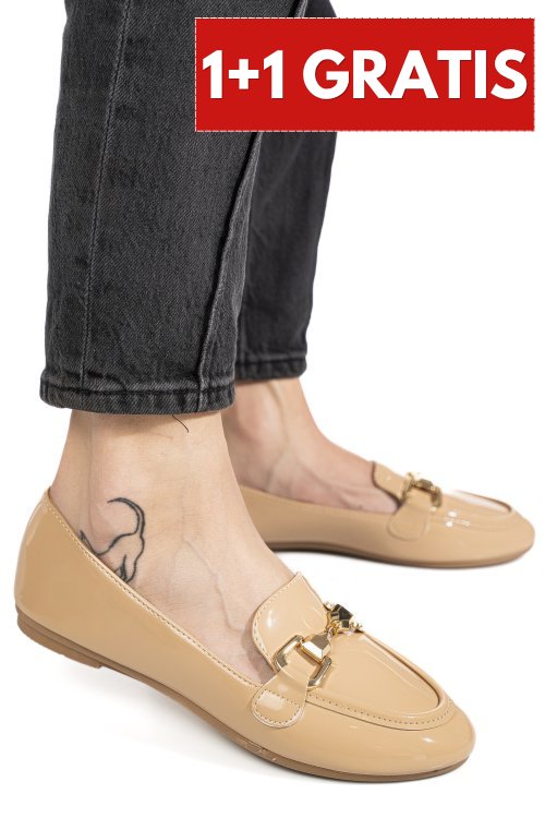 Mocasini khaki shining msp26