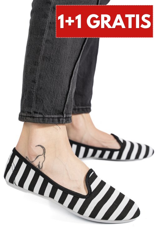 Espadrile black white espsp452