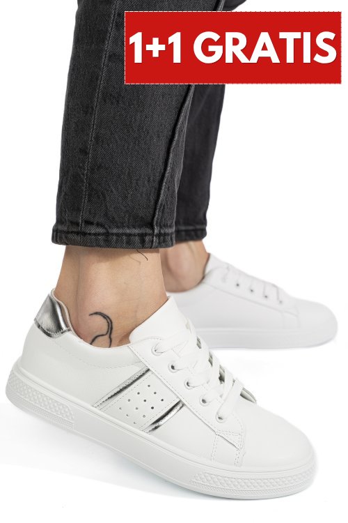 Pantofi sport white silver 9sp67