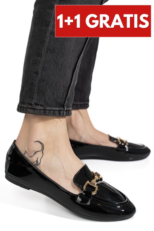 Mocasini black shining msp26