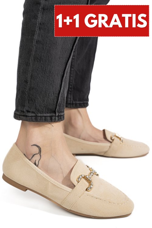 Mocasini beige suede msp29
