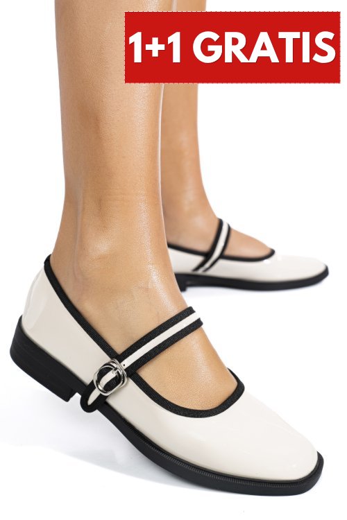 Pantofi beige shining lspu58