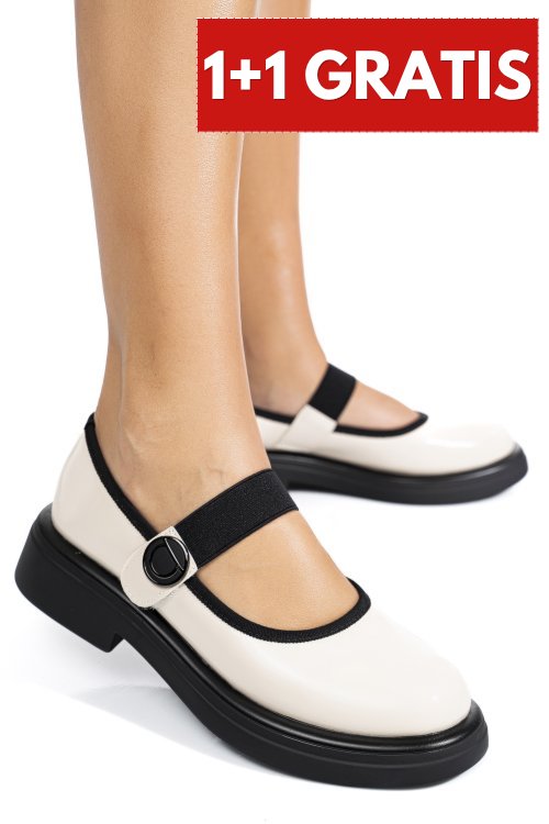 Pantofi beige shining lspu57