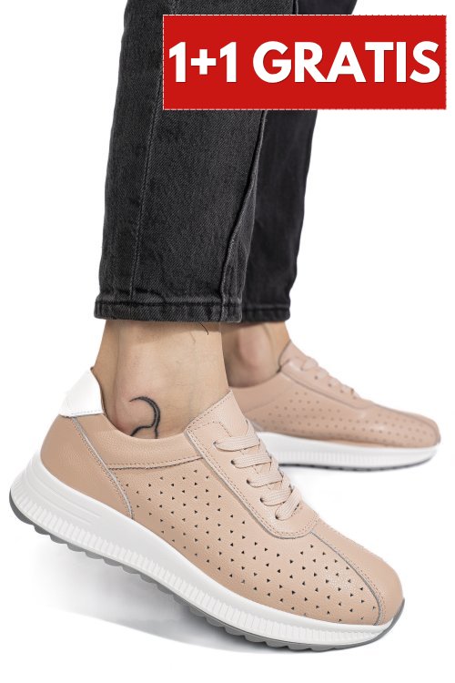 Pantofi sport pink piele naturala 5sp23