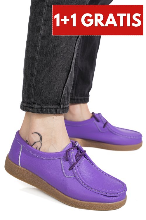 Mocasini purple piele naturala 8sp517