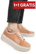 PANTOFI SPORT ORANGE PIELE NATURALA INTOARSA ASPN2510