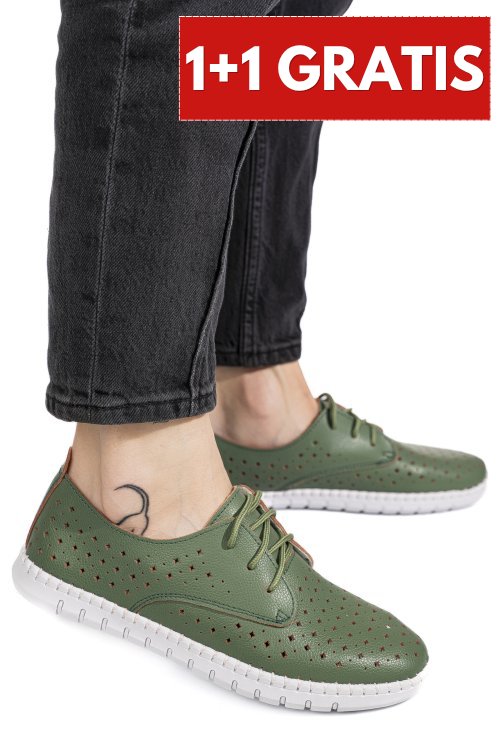 Pantofi sport green piele naturala 6sp05