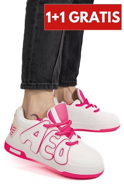 Pantofi sport white pink e03-1