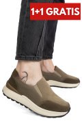 PANTOFI SPORT KHAKI PIELE NATURALA INTOARSA ASPN379