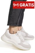 PANTOFI SPORT ALBI PIELE NATURALA FPC002455