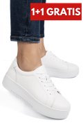 PANTOFI SPORT ALBI PIELE NATURALA FSP002470