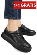 PANTOFI SPORT NEGRI PIELE NATURALA FSP001884