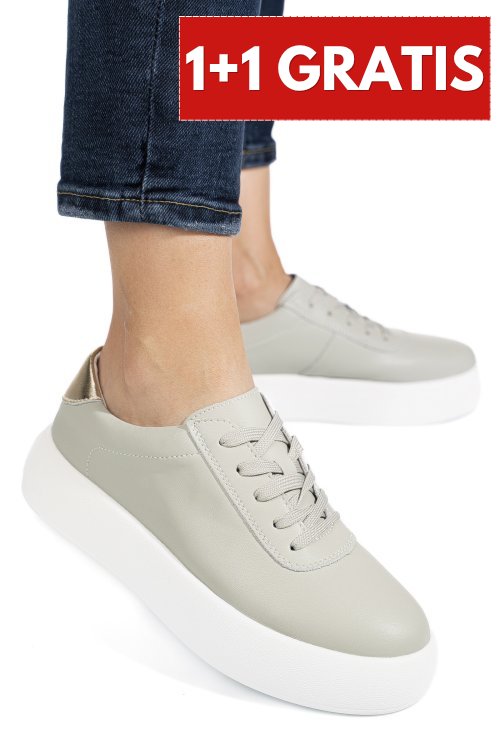 Pantofi sport olive piele naturala fsp001884