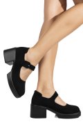 PANTOFI BLACK SUEDE XSPW882