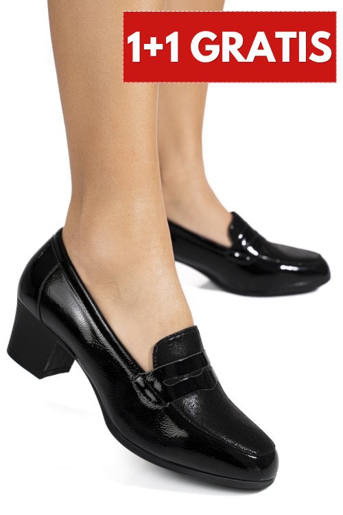 Pantofi black shining yspehj197