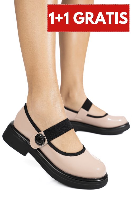 Pantofi nude shining lspu57