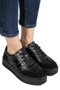 PANTOFI SPORT NEGRI PIELE NATURALA TSP8076