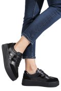 PANTOFI SPORT NEGRI PIELE NATURALA TSP8076